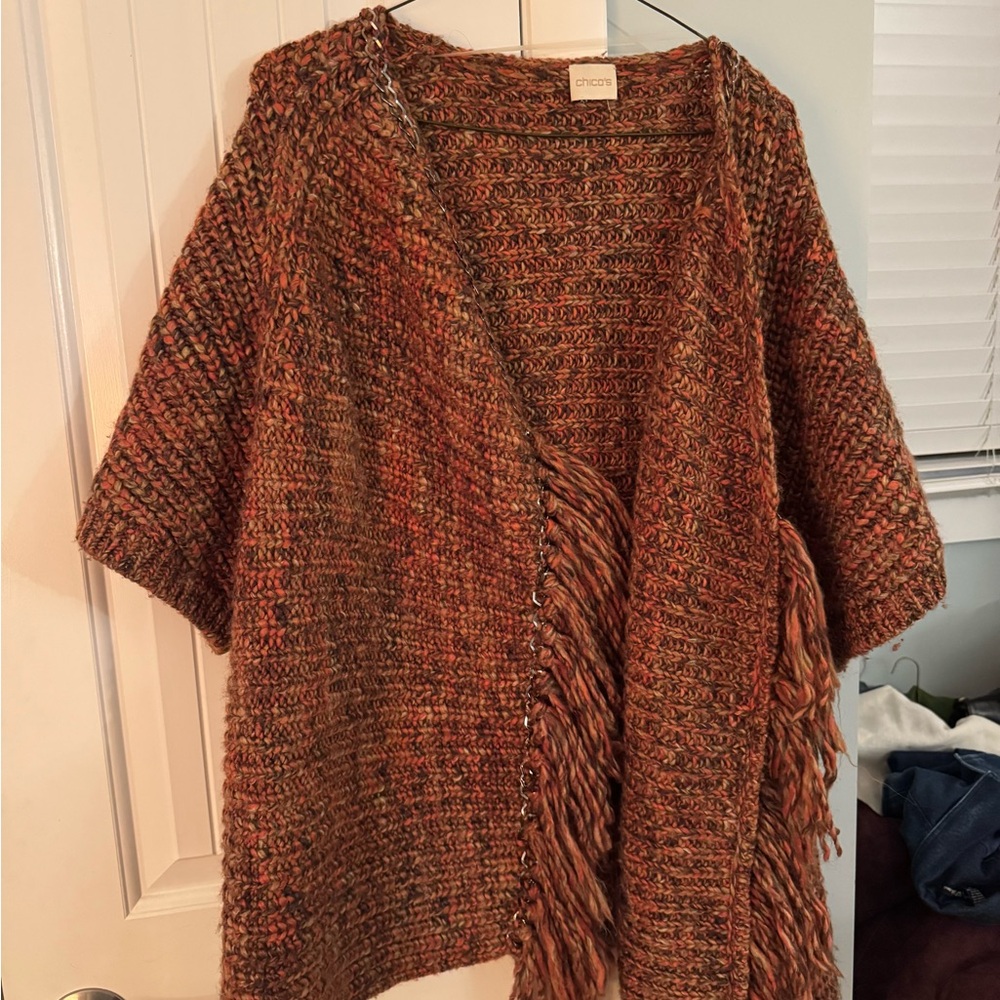 Chico's Brown Chunky Knit Cardigan Sweater